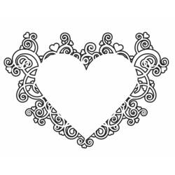 Dibujo para colorear: Mandalas Corazón (Mandalas) #116728 - Dibujos para Colorear e Imprimir Gratis