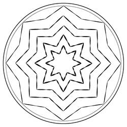 Dibujo para colorear: Mandalas Estrella (Mandalas) #117961 - Dibujos para Colorear e Imprimir Gratis