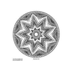 Dibujo para colorear: Mandalas Estrella (Mandalas) #117969 - Dibujos para Colorear e Imprimir Gratis