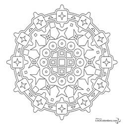 Dibujo para colorear: Mandalas Estrella (Mandalas) #118018 - Dibujos para Colorear e Imprimir Gratis