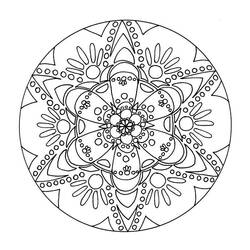 Dibujo para colorear: Mandalas Flores (Mandalas) #117030 - Dibujos para Colorear e Imprimir Gratis