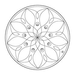 Dibujo para colorear: Mandalas Flores (Mandalas) #117037 - Dibujos para Colorear e Imprimir Gratis