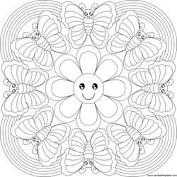 Dibujo para colorear: Mandalas Flores (Mandalas) #117039 - Dibujos para Colorear e Imprimir Gratis