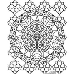 Dibujo para colorear: Mandalas Flores (Mandalas) #117046 - Dibujos para Colorear e Imprimir Gratis