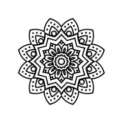 Dibujo para colorear: Mandalas Flores (Mandalas) #117051 - Dibujos para Colorear e Imprimir Gratis