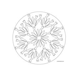 Dibujo para colorear: Mandalas Flores (Mandalas) #117070 - Dibujos para Colorear e Imprimir Gratis