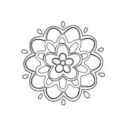 Dibujo para colorear: Mandalas Flores (Mandalas) #117167 - Dibujos para Colorear e Imprimir Gratis