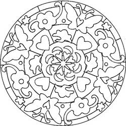 Dibujo para colorear: Mandalas Mariposa (Mandalas) #117392 - Dibujos para Colorear e Imprimir Gratis