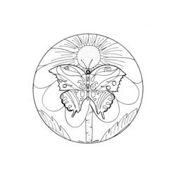 Dibujo para colorear: Mandalas Mariposa (Mandalas) #117404 - Dibujos para Colorear e Imprimir Gratis