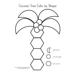 Dibujo para colorear: Cocotero (Naturaleza) #162374 - Dibujos para Colorear e Imprimir Gratis