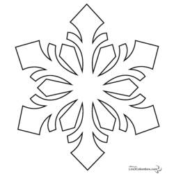 Dibujos para colorear: Copo de nieve - Dibujos para Colorear e Imprimir Gratis