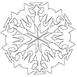 Dibujo para colorear: Copo de nieve (Naturaleza) #160510 - Dibujos para Colorear e Imprimir Gratis