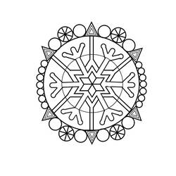 Dibujo para colorear: Copo de nieve (Naturaleza) #160545 - Dibujos para Colorear e Imprimir Gratis