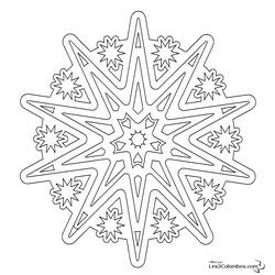 Dibujo para colorear: Copo de nieve (Naturaleza) #160619 - Dibujos para Colorear e Imprimir Gratis