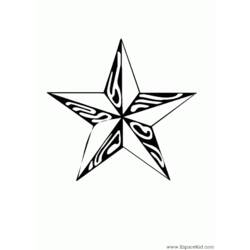 Dibujo para colorear: Estrella (Naturaleza) #155926 - Dibujos para Colorear e Imprimir Gratis