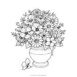 Dibujo para colorear: Flores (Naturaleza) #155017 - Dibujos para Colorear e Imprimir Gratis