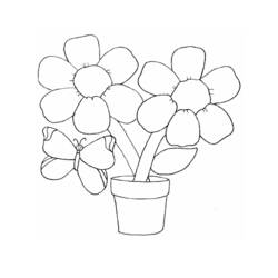 Dibujo para colorear: Flores (Naturaleza) #155101 - Dibujos para Colorear e Imprimir Gratis