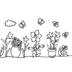 Dibujo para colorear: Jardín (Naturaleza) #166332 - Dibujos para Colorear e Imprimir Gratis