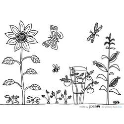 Dibujo para colorear: Jardín (Naturaleza) #166426 - Dibujos para Colorear e Imprimir Gratis