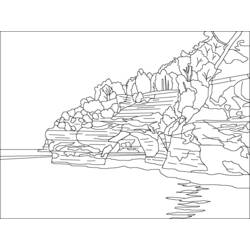 Dibujo para colorear: Lago (Naturaleza) #166099 - Dibujos para Colorear e Imprimir Gratis
