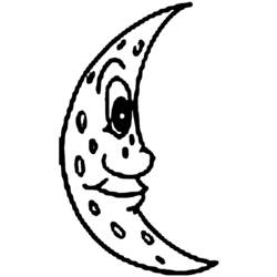 Dibujo para colorear: Luna creciente (Naturaleza) #162652 - Dibujos para Colorear e Imprimir Gratis