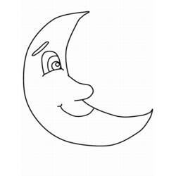 Dibujo para colorear: Luna creciente (Naturaleza) #162679 - Dibujos para Colorear e Imprimir Gratis