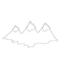 Dibujo para colorear: Montaña (Naturaleza) #156484 - Dibujos para Colorear e Imprimir Gratis