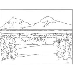 Dibujo para colorear: Montaña (Naturaleza) #156490 - Dibujos para Colorear e Imprimir Gratis