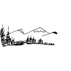 Dibujo para colorear: Montaña (Naturaleza) #156494 - Dibujos para Colorear e Imprimir Gratis