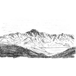 Dibujo para colorear: Montaña (Naturaleza) #156548 - Dibujos para Colorear e Imprimir Gratis