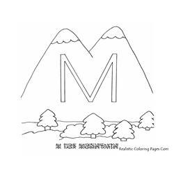Dibujo para colorear: Montaña (Naturaleza) #156577 - Dibujos para Colorear e Imprimir Gratis