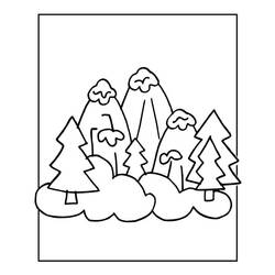 Dibujo para colorear: Montaña (Naturaleza) #156714 - Dibujos para Colorear e Imprimir Gratis