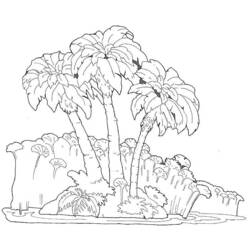 Dibujo para colorear: Palma (Naturaleza) #161126 - Dibujos para Colorear e Imprimir Gratis
