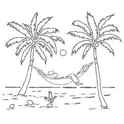 Dibujo para colorear: Playa (Naturaleza) #158998 - Dibujos para Colorear e Imprimir Gratis
