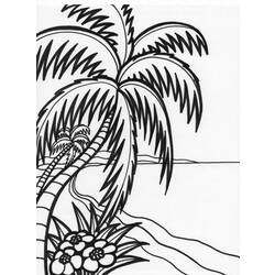 Dibujo para colorear: Playa (Naturaleza) #159007 - Dibujos para Colorear e Imprimir Gratis