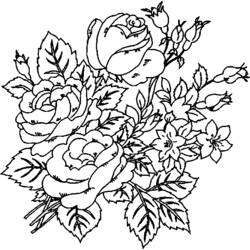 Dibujo para colorear: Ramo de flores (Naturaleza) #160761 - Dibujos para Colorear e Imprimir Gratis