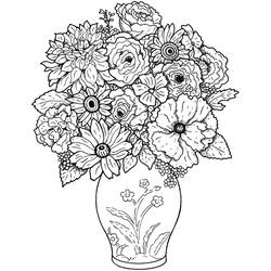 Dibujo para colorear: Ramo de flores (Naturaleza) #160763 - Dibujos para Colorear e Imprimir Gratis