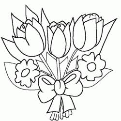 Dibujo para colorear: Ramo de flores (Naturaleza) #160783 - Dibujos para Colorear e Imprimir Gratis