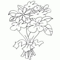 Dibujo para colorear: Ramo de flores (Naturaleza) #160807 - Dibujos para Colorear e Imprimir Gratis
