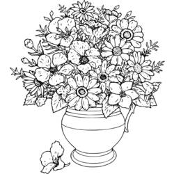 Dibujo para colorear: Ramo de flores (Naturaleza) #160813 - Dibujos para Colorear e Imprimir Gratis