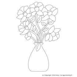 Dibujo para colorear: Ramo de flores (Naturaleza) #160839 - Dibujos para Colorear e Imprimir Gratis