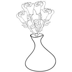 Dibujo para colorear: Ramo de flores (Naturaleza) #160846 - Dibujos para Colorear e Imprimir Gratis