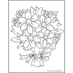 Dibujo para colorear: Ramo de flores (Naturaleza) #160869 - Dibujos para Colorear e Imprimir Gratis