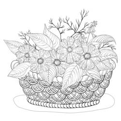 Dibujo para colorear: Ramo de flores (Naturaleza) #160900 - Dibujos para Colorear e Imprimir Gratis