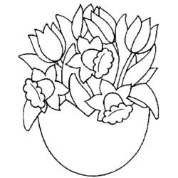 Dibujo para colorear: Ramo de flores (Naturaleza) #160909 - Dibujos para Colorear e Imprimir Gratis