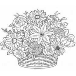 Dibujo para colorear: Ramo de flores (Naturaleza) #160945 - Dibujos para Colorear e Imprimir Gratis
