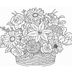 Dibujo para colorear: Ramo de flores (Naturaleza) #161017 - Dibujos para Colorear e Imprimir Gratis