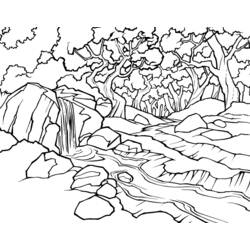 Dibujo para colorear: Río (Naturaleza) #159273 - Dibujos para Colorear e Imprimir Gratis