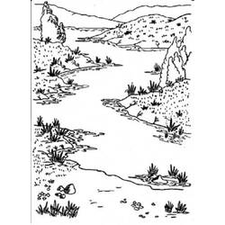 Dibujo para colorear: Río (Naturaleza) #159302 - Dibujos para Colorear e Imprimir Gratis