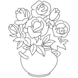 Dibujo para colorear: Rosas (Naturaleza) #161887 - Dibujos para Colorear e Imprimir Gratis